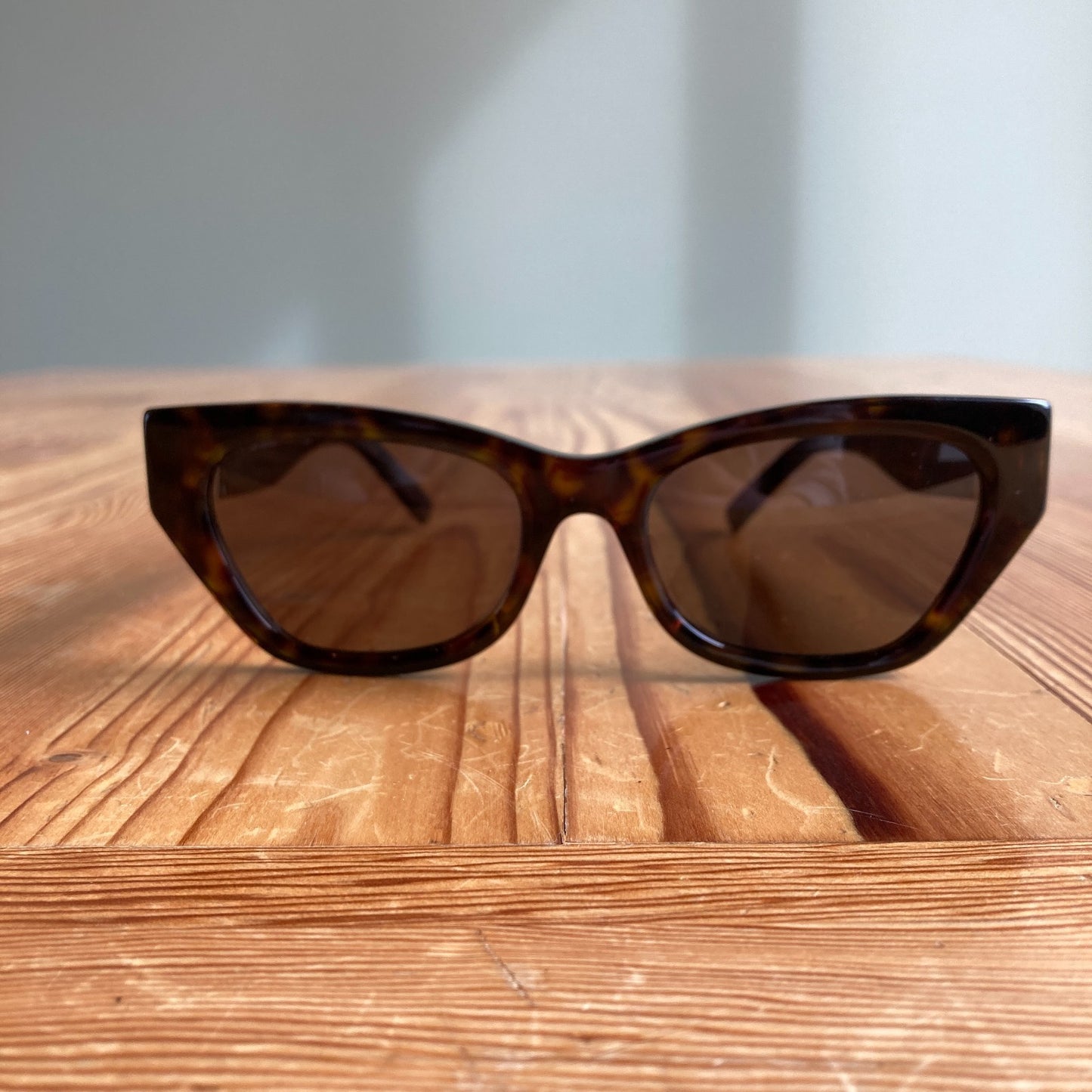 Givenchy Dark Havana Acetate Frame Cat-Eye Sunglasses w/ Dustbag - 0428KS