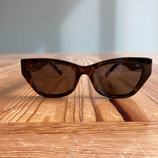 Givenchy Dark Havana Acetate Frame Cat-Eye Sunglasses w/ Dustbag - 0428KS
