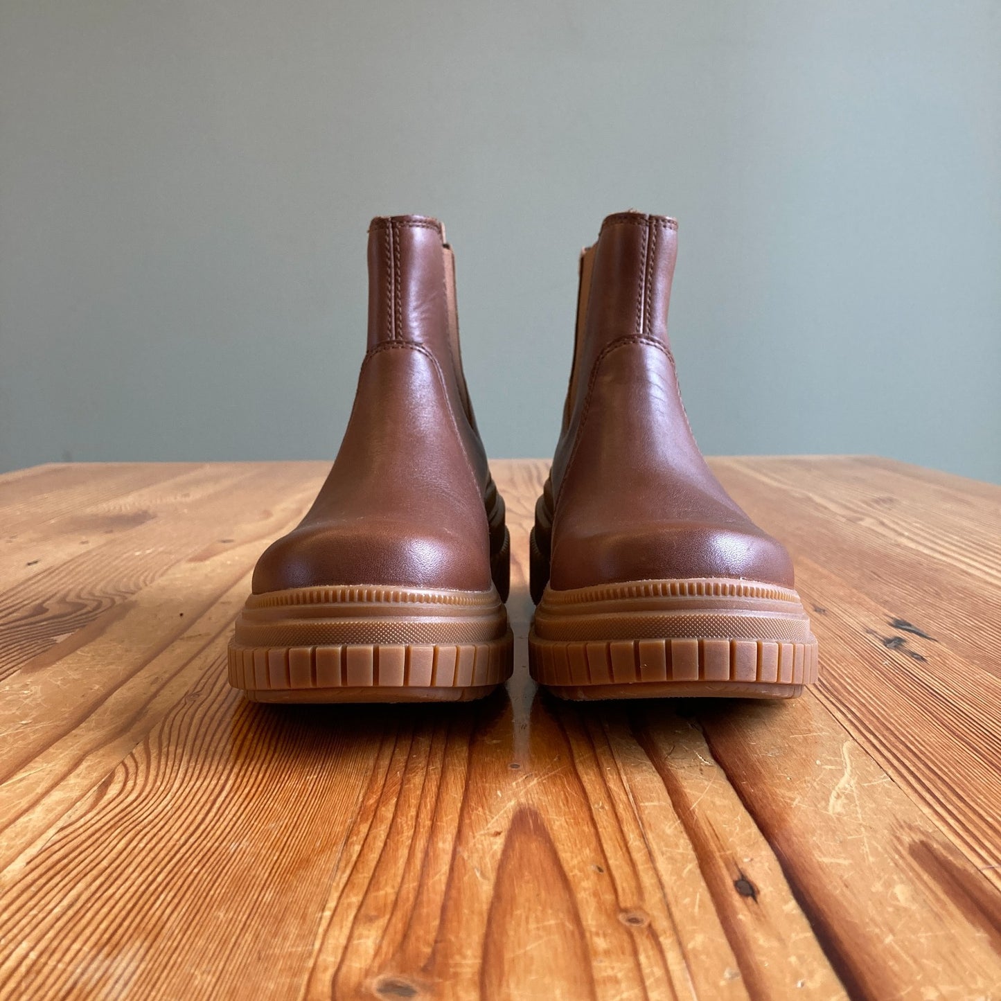 Sorel Brown Leather Ona Ave Chelsea Waterproof Slip On Boot - Size 6.5 - 0312IG