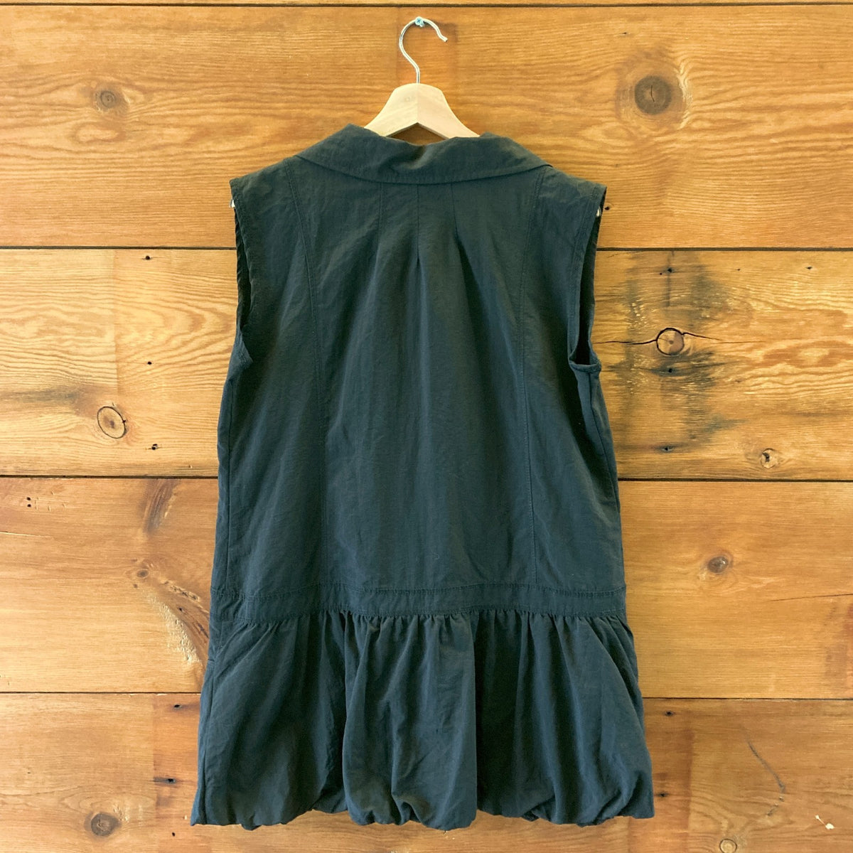 HANNA for LA JOURNEE Black Lagenlook Zip Front Mini Dress - Size 3 / L - 0320JS