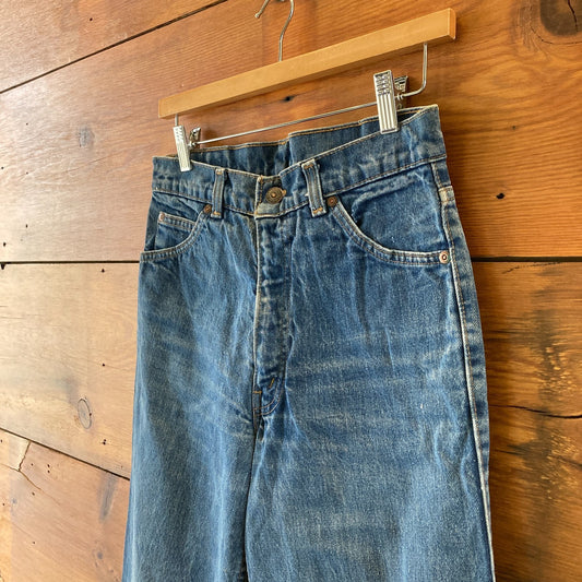 Vintage Levi's Orange Tab 1979 Movin On Wide Leg Flare Jeans - Size 27 - 0121CE