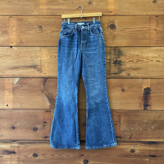 26 - Reformation Dark Wash High Rise Flare Leg Margot Jeans 0720LP