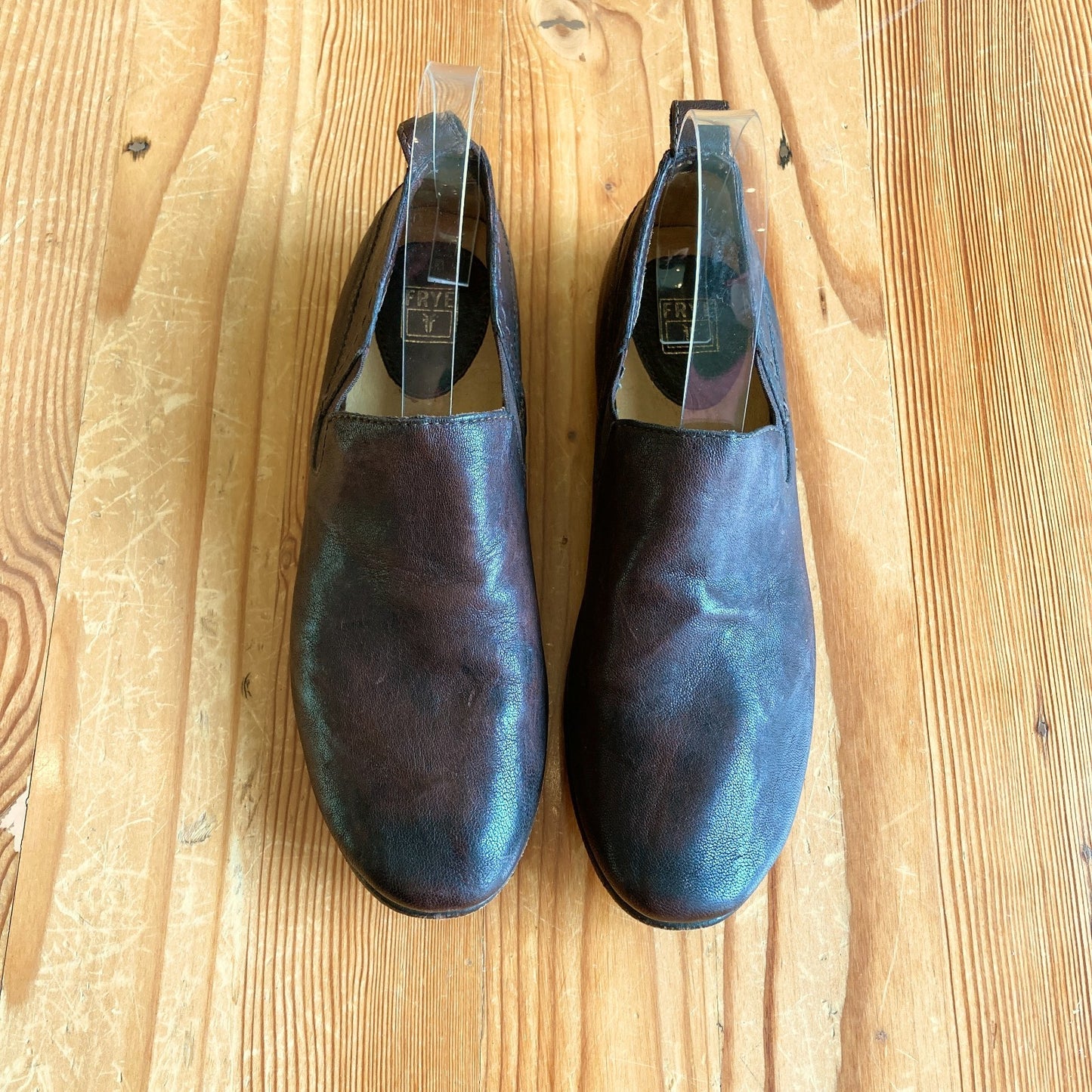 Frye Dark Brown Leather Slip-On Venetian Loafer Shoes - Size 7.5 - 0705SG