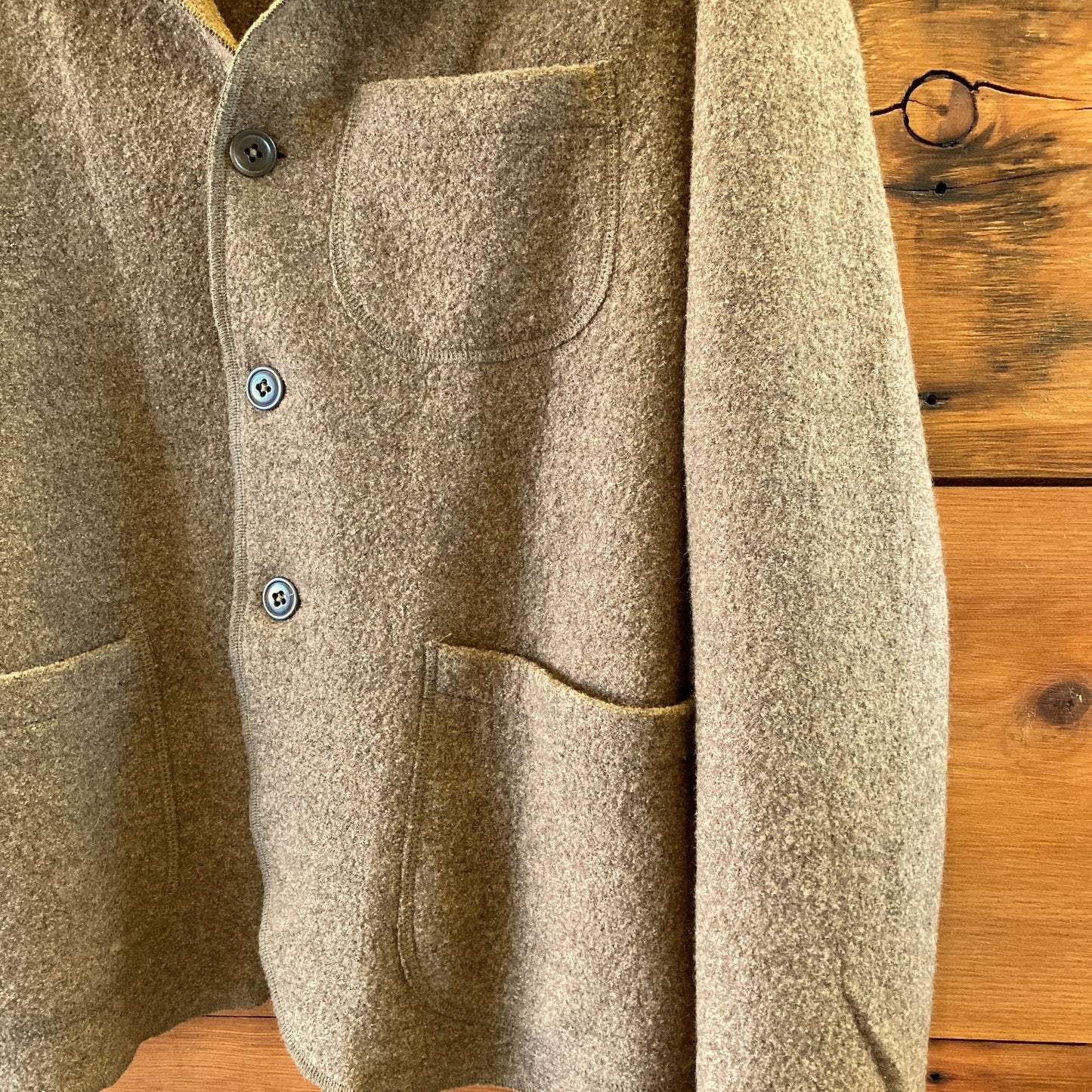 Buck Mason Brown Fleece Button Front Womens Jacket - Size S - 0726SG