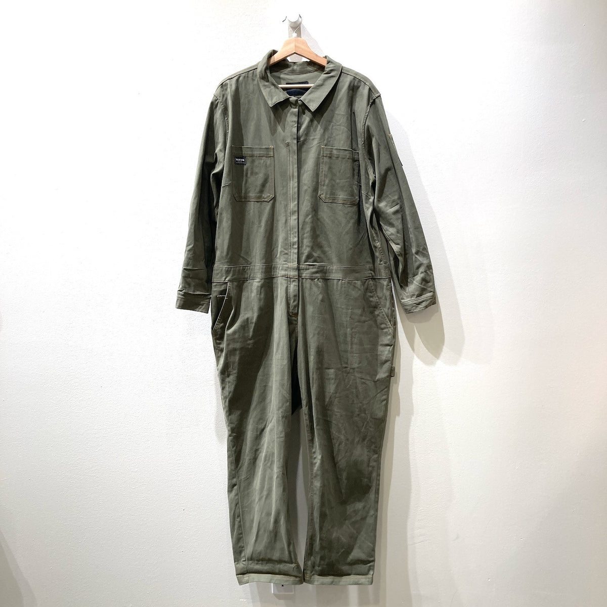 Wildfang Green Long Sleeve Essential Coverall Jumpsuit - Size XXL - 0530JF