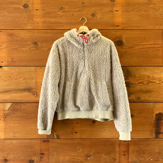 Lululemon Tan Oh So Sherpa Half Zip Hoodie Sweatshirt - Size S / M - 0606RO
