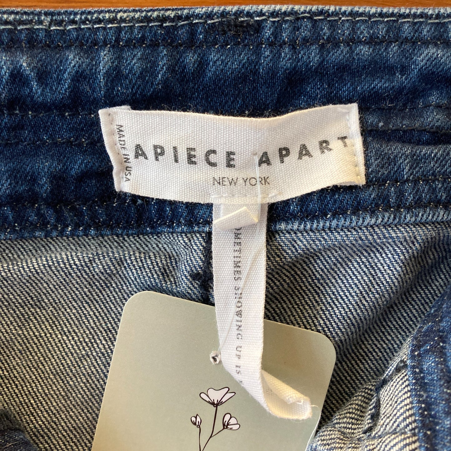 Apiece Apart Dark Wash High Waisted Straight Leg Jeans - Size 6 - 0611AJ