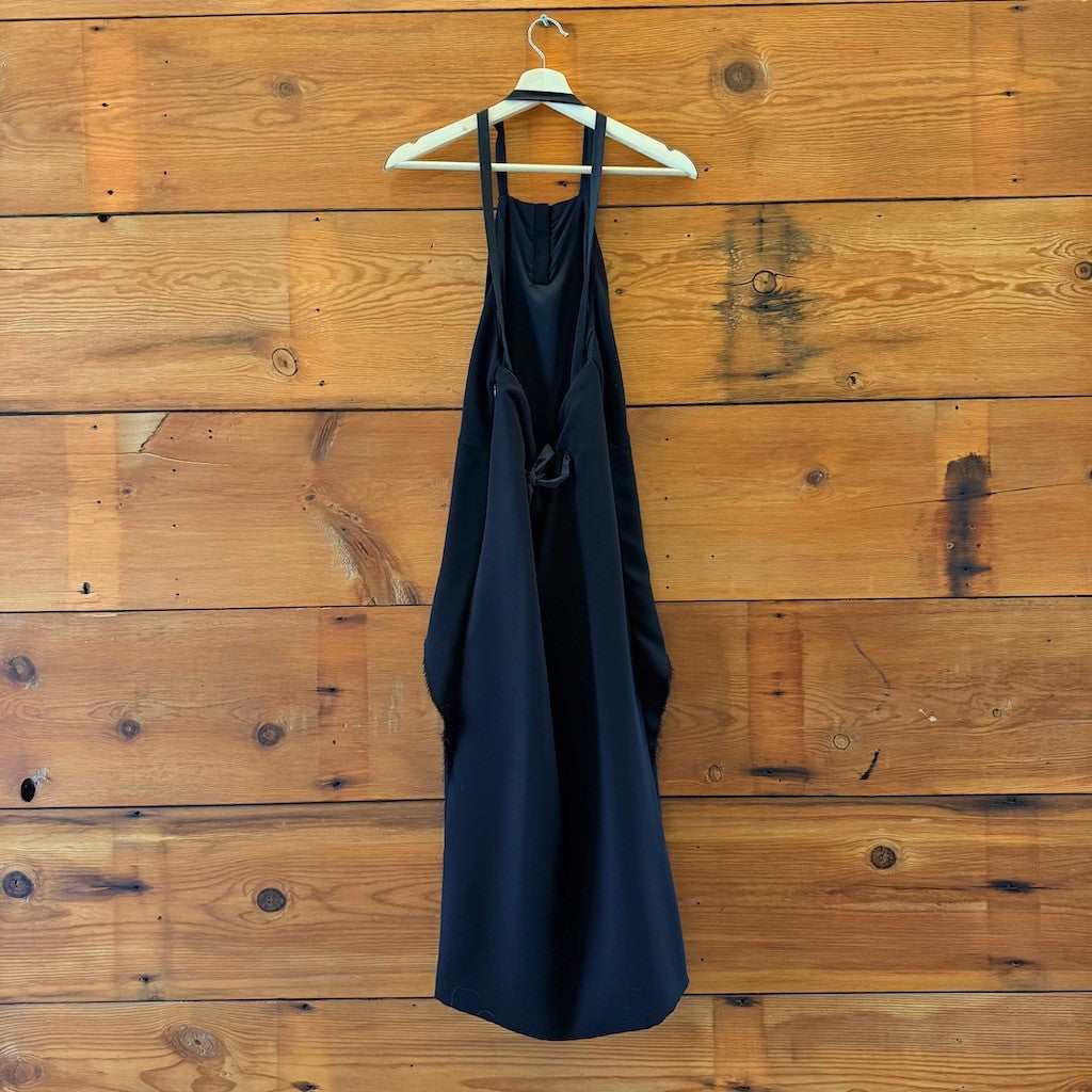 Rachel Comey Black Midi Length Open Back Cocktail Dress - Size 4 - 0813CP