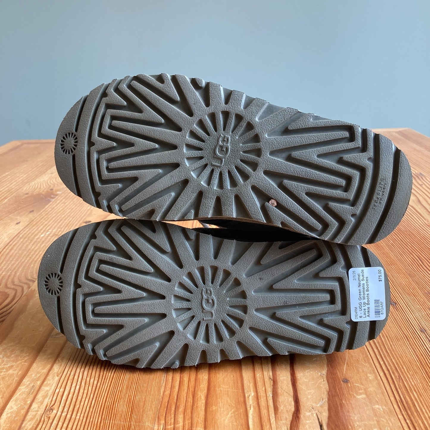 6 - UGG Green Neumel Lace Up Womens Suede Ankle Boots Booties 0104RM