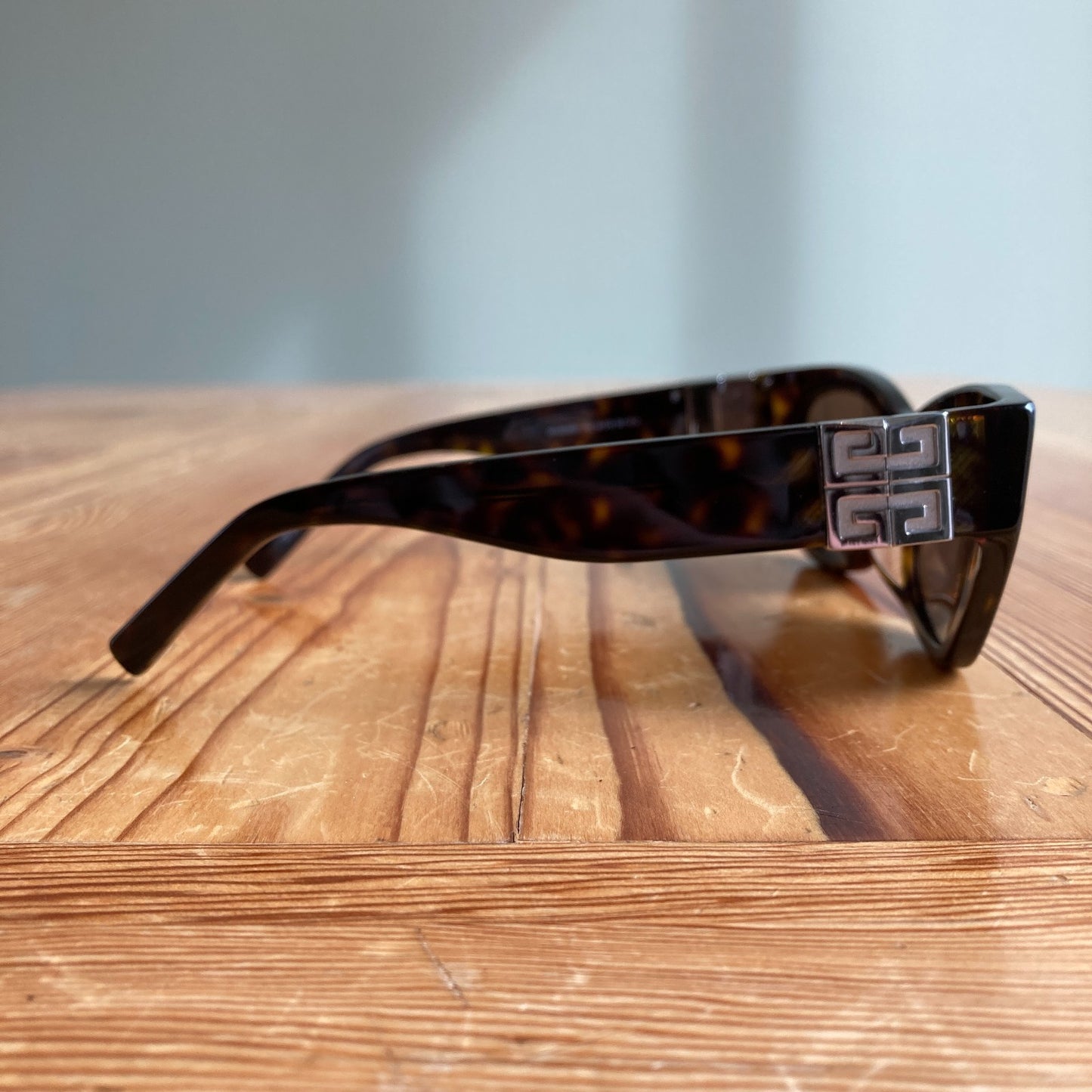 Givenchy Dark Havana Acetate Frame Cat-Eye Sunglasses w/ Dustbag - 0428KS