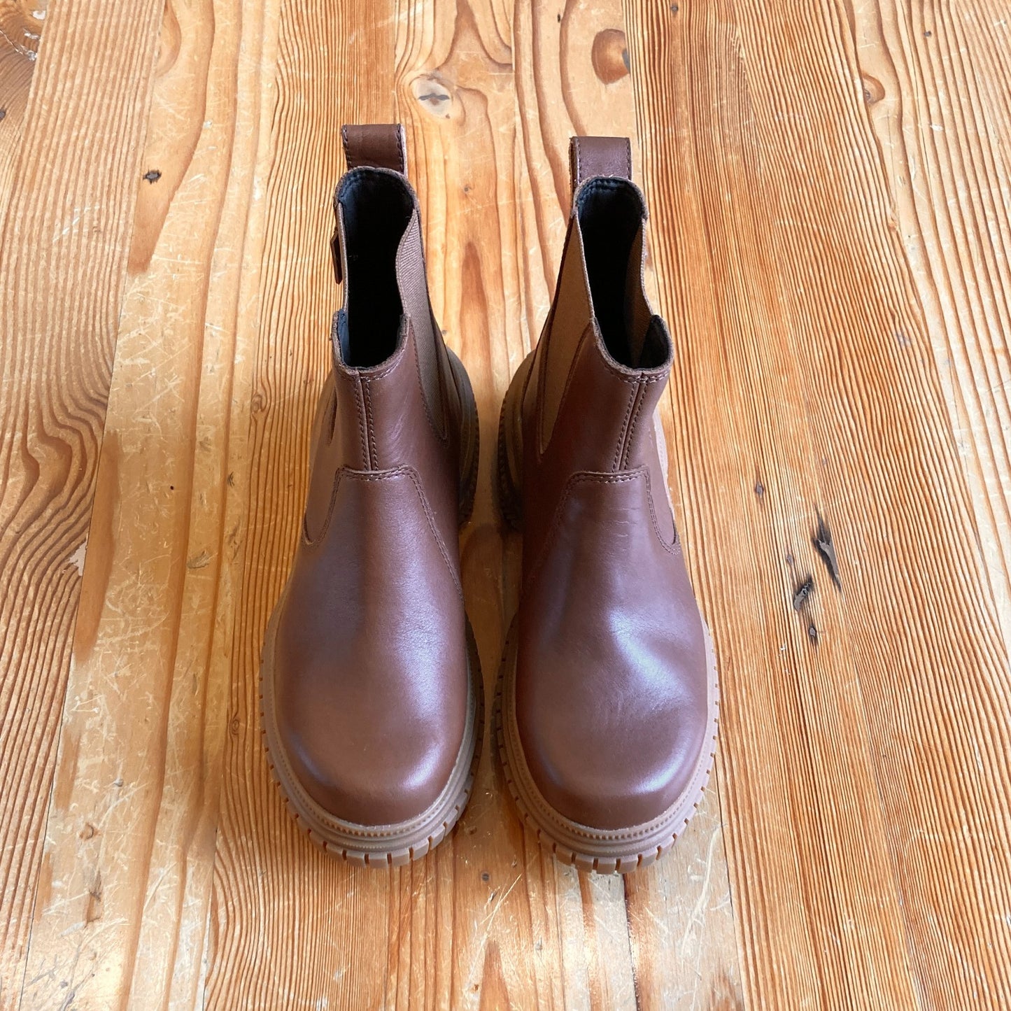 Sorel Brown Leather Ona Ave Chelsea Waterproof Slip On Boot - Size 6.5 - 0312IG