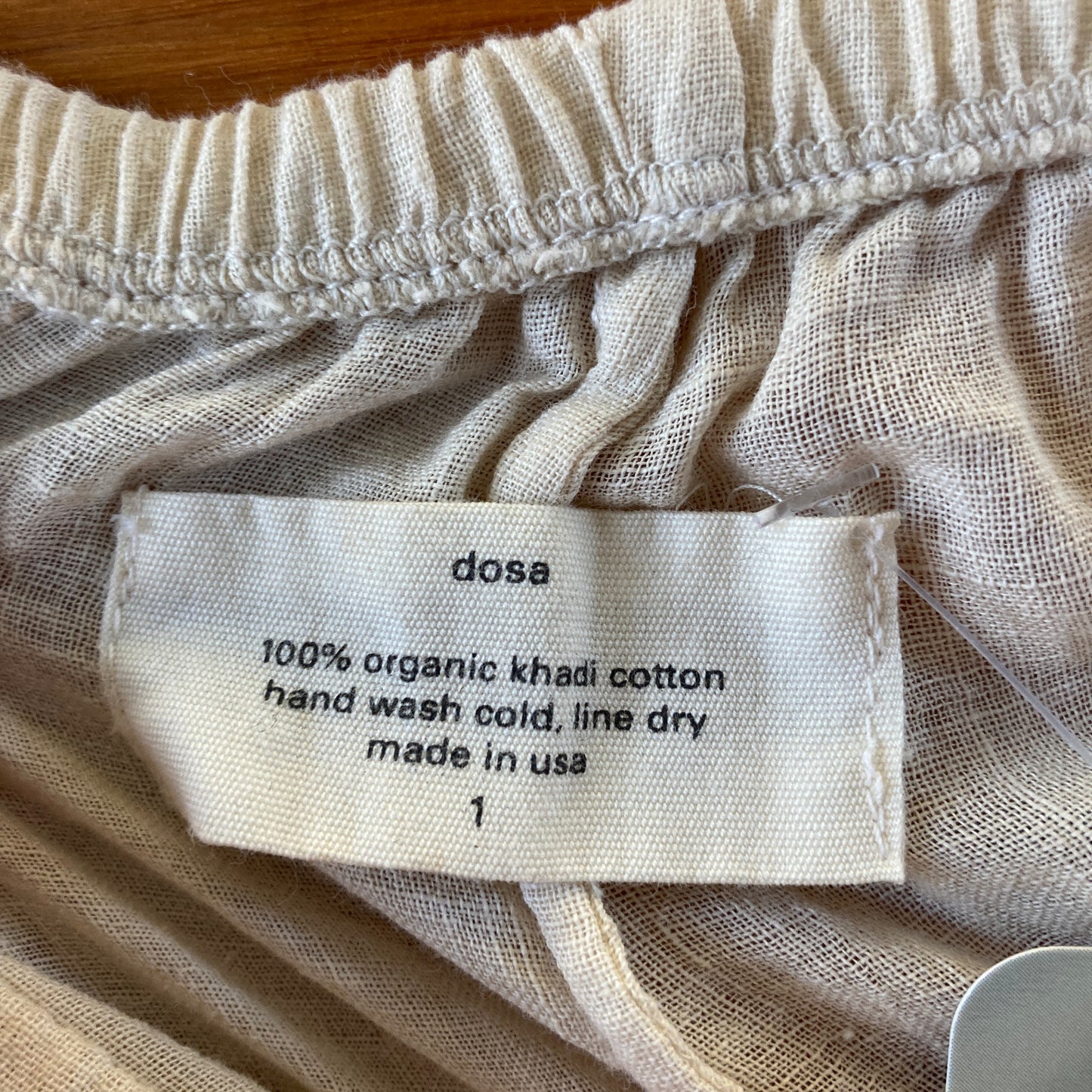 Dosa Beige Sheer 100% Organic Cotton Lace Trim Pants - Size 1 / S - 0517DS