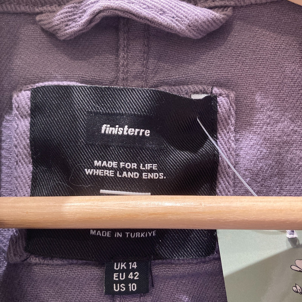 Finisterre Purple Gray Button Up Yarrel Chore Jacket - Size 10 - 0607CC