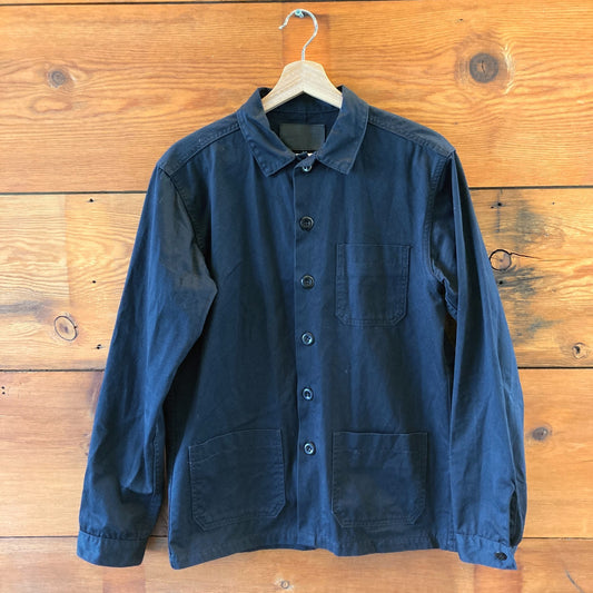 3Sixteen x Tanner Goods Navy Light Weight Cotton Chore Jacket - Size M - 0921HG