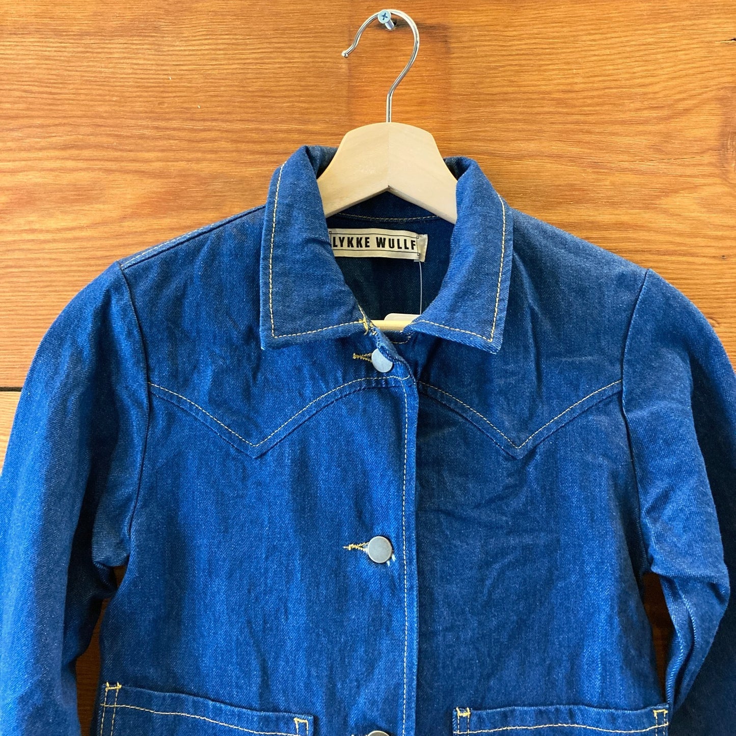 Lykke Wullf Dark Denim Shrunken Ranch Jean Jacket - Size XS - 0312IG