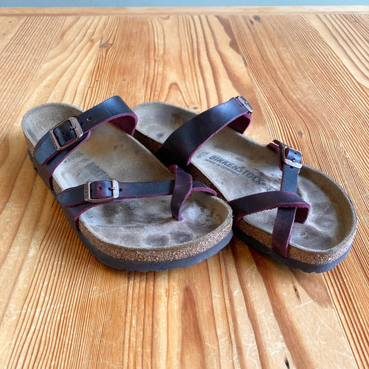 Birkenstock Zinfandel Leather Mayari Sandals Shoes - Sz 7 Reg - w/ Box - 0425SV