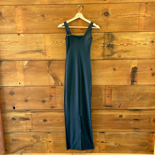 Skims Onyx Black Sleeveless Long Slip Sleeveless Dress - Size S - 0415AB