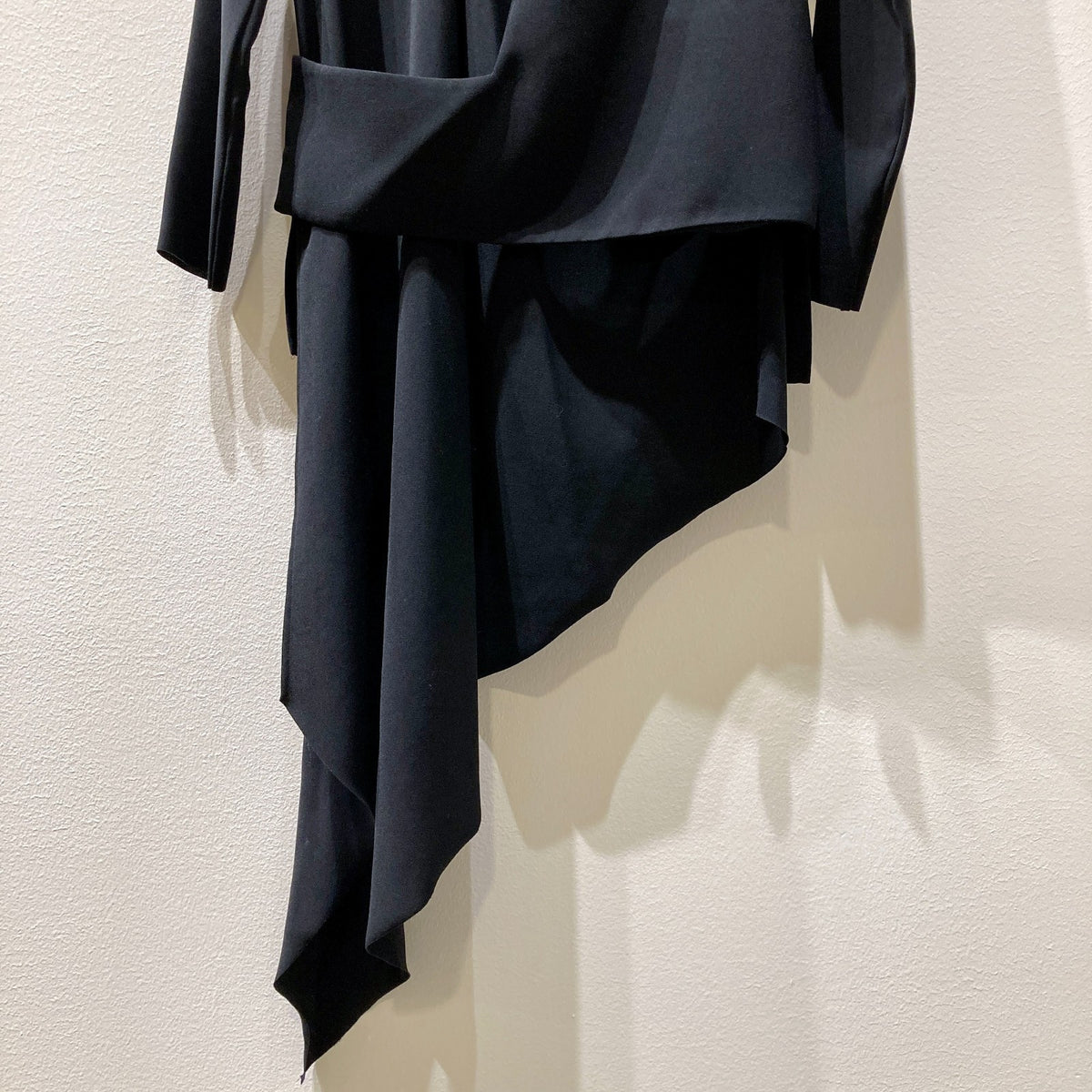 COS Black Asymmetrical Draped Long Sleeve Jacket - Size S - 0907FL