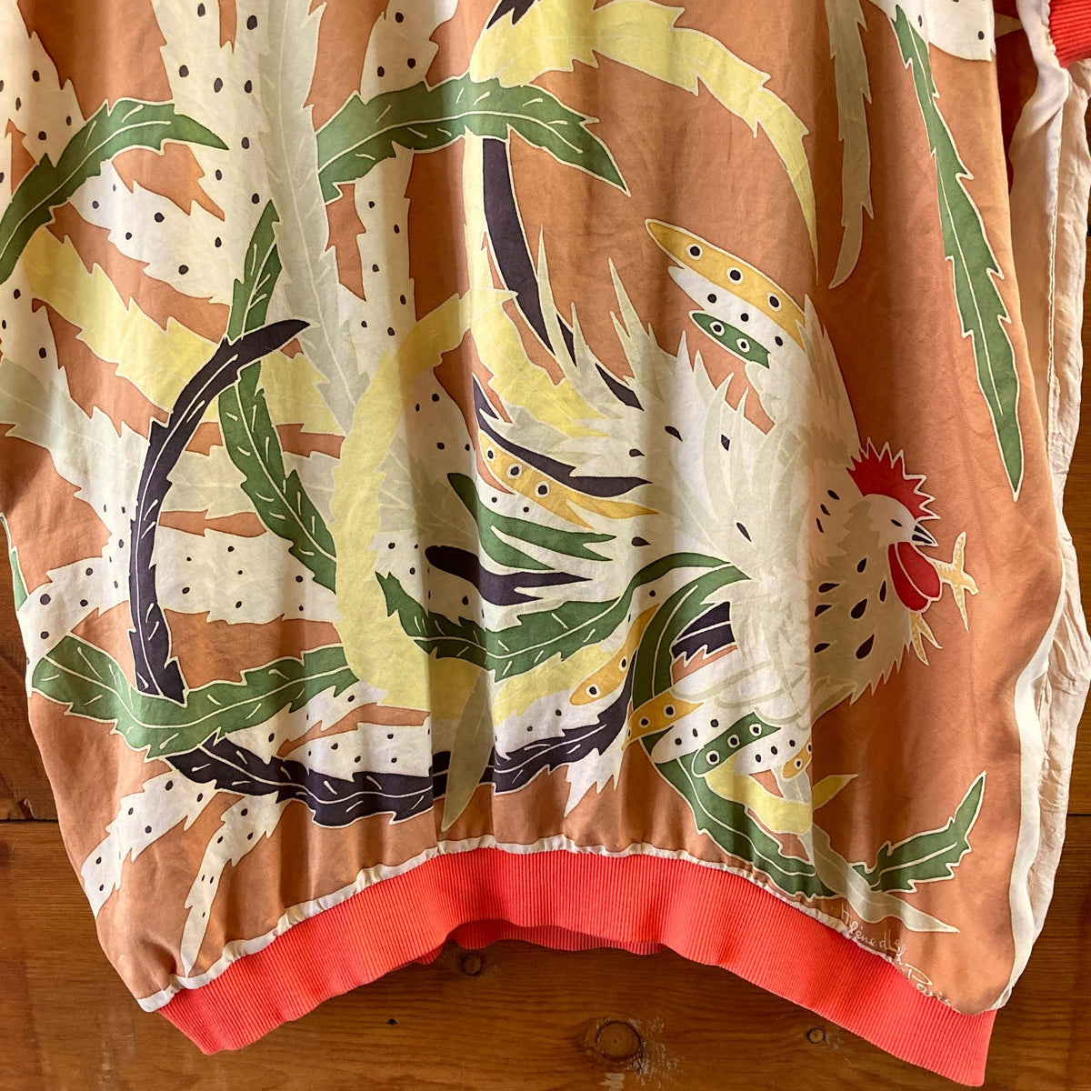 Tata Christiane Short Sleeve Rooter Feather Print Tunic Dress - Size S - 0813CG