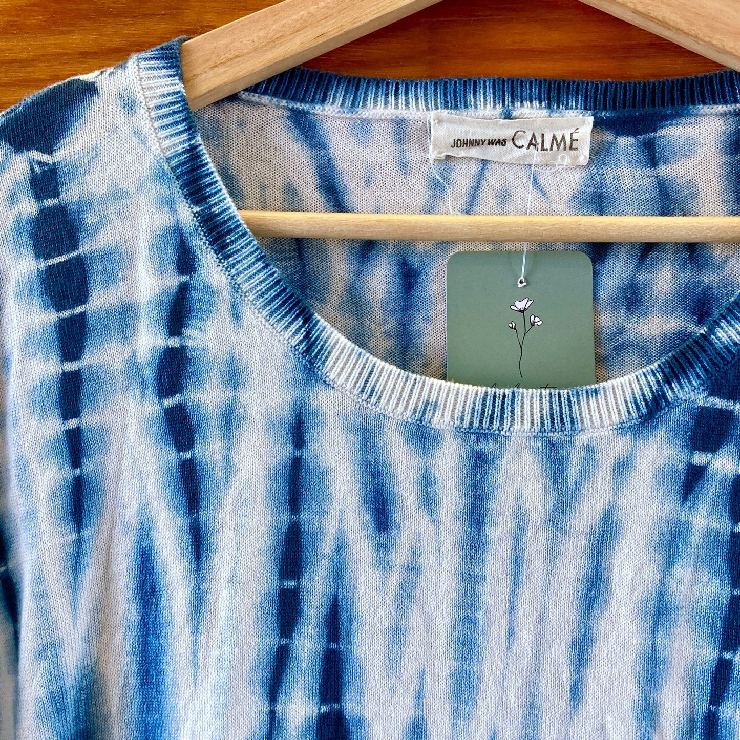 Johnny Was CALME Blue Tie Dye Top & Pants Lounge Set - Size L - 1103ES