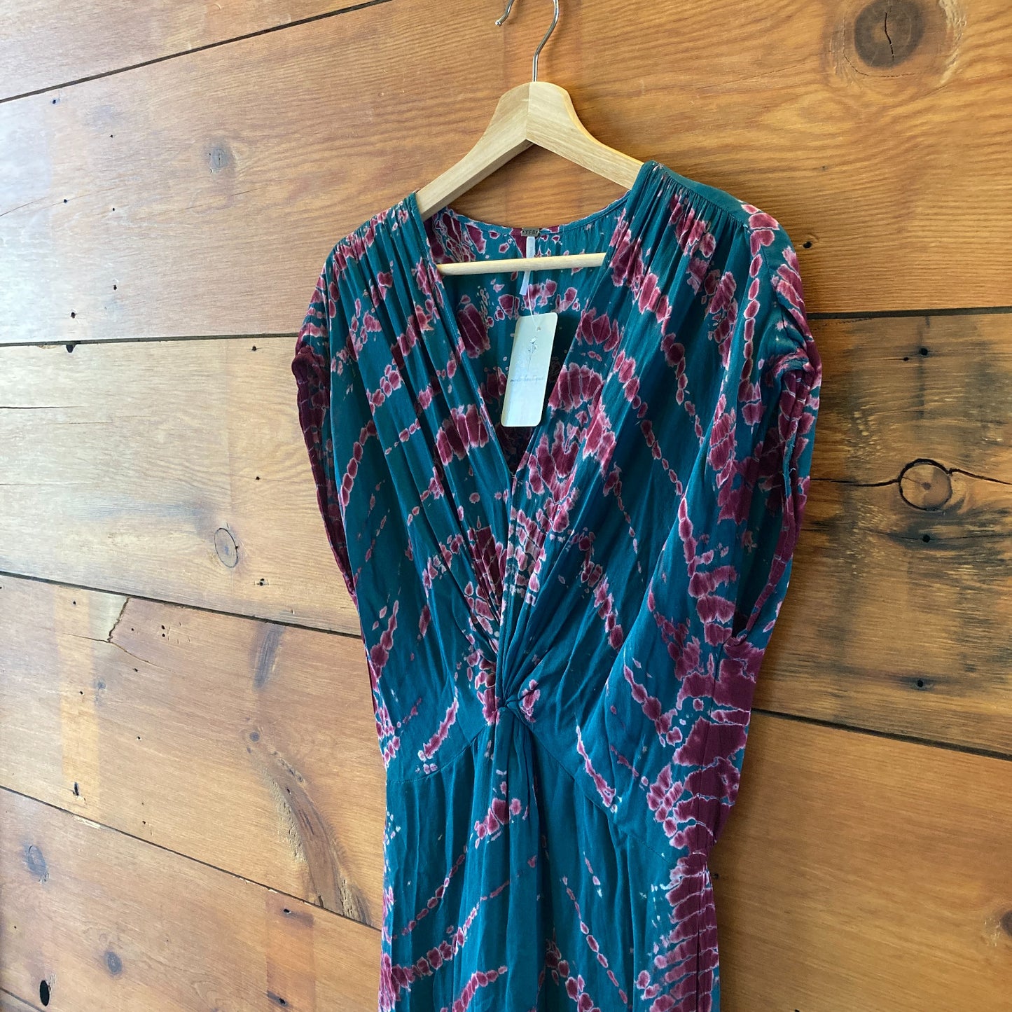 YFB Young Fabulous & Broke Tie Dye V-Neck Maxi Dress - Size L - 1207JS