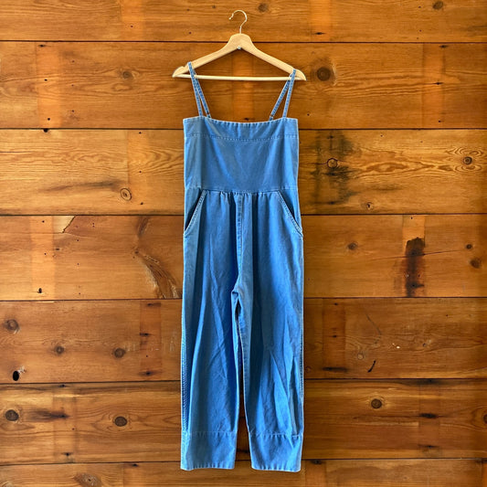 Caron Callahan $415 Faded Indigo Twill Bethany Jumpsuit - Size S - 1215RJ