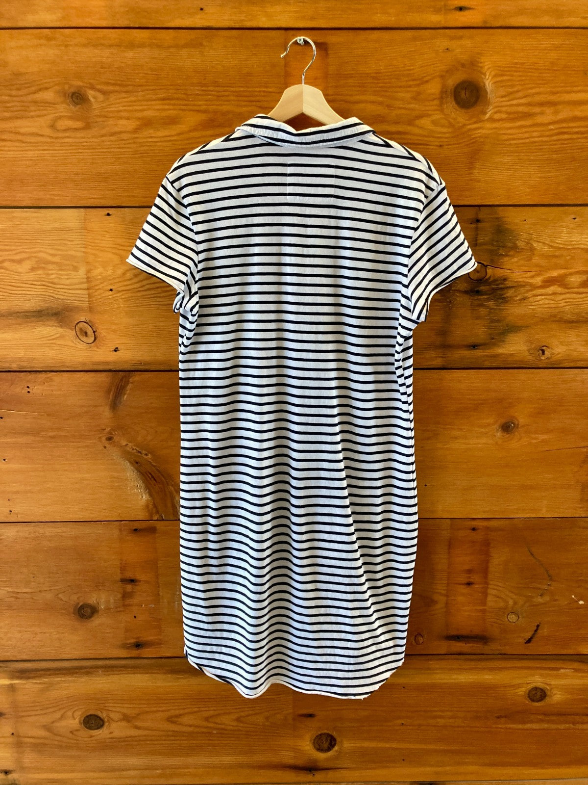 Frank & Eileen Striped Navy & White Lauren Polo Dress - Size M - 0222ME