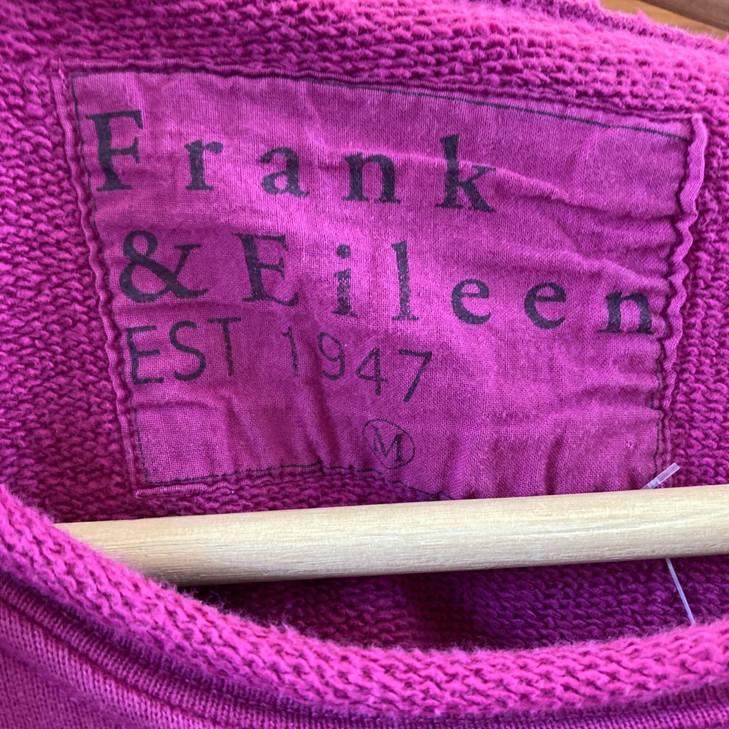 Frank & Eileen Fuchsia Boyfriend Triple Fleece Sweatshirt - Size M - 4427SC