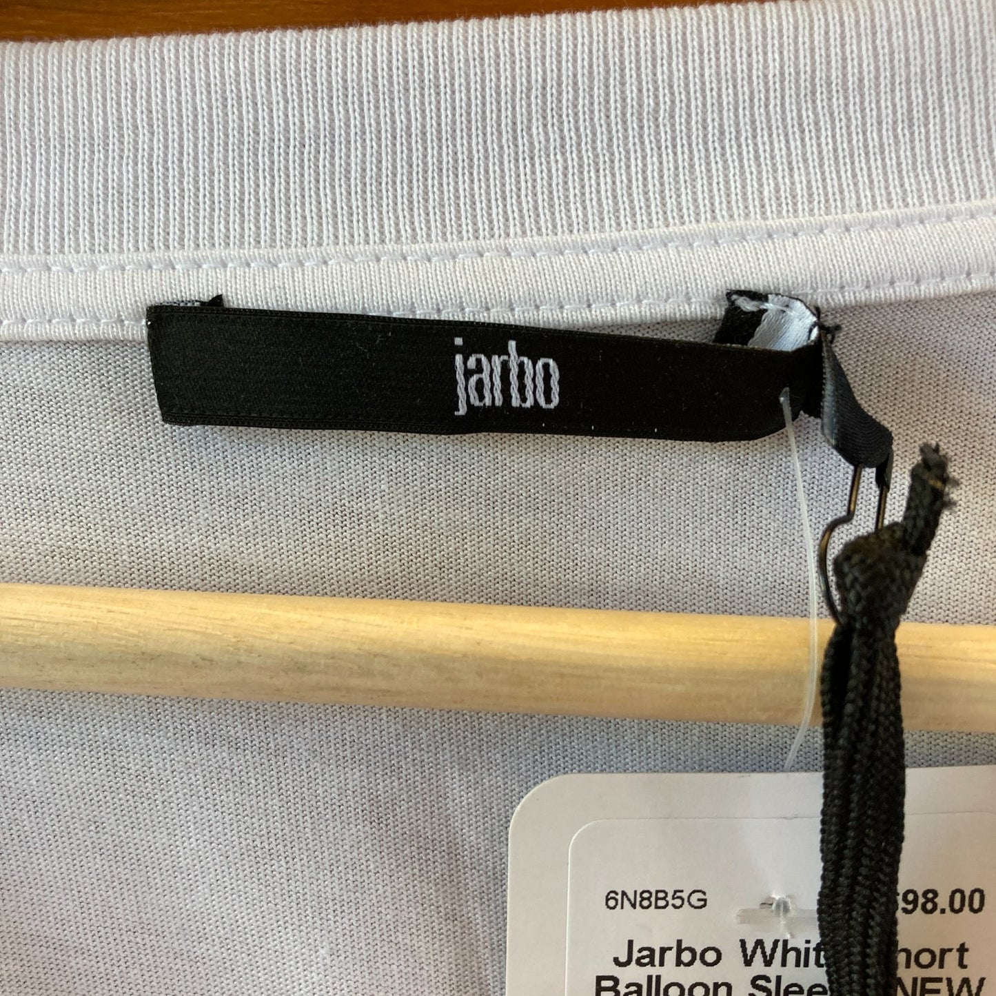 Jarbo White Short Balloon Sleeve NEW $258 Tee Shirt - Size M - 4427SC