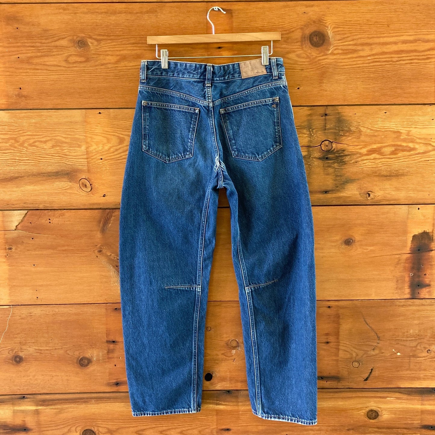 Madewell The Darted Barrel Leg High Rise Button Fly Jeans - Size 27 T 0929LL