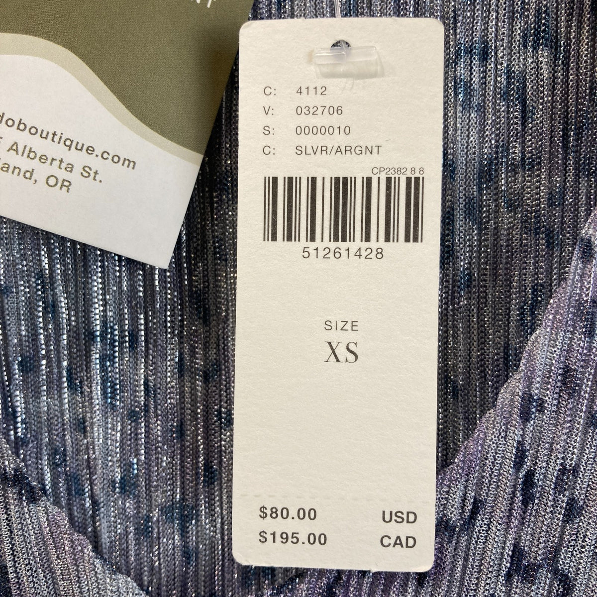 Anthropologie Purple Silver Leopard Print NEW Tank Top - Size XS - 0501SE