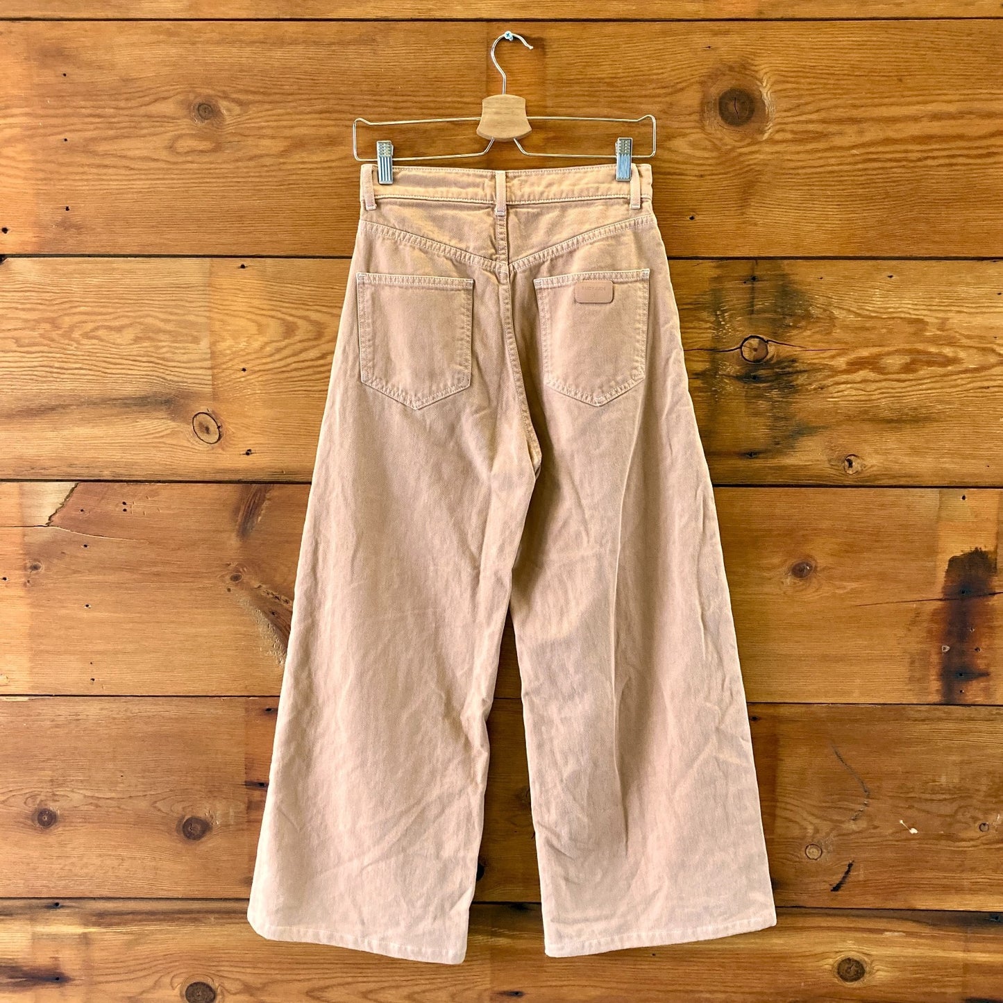 Rudy Jude Bark Beige Brown Sarah Womens Wide Leg Jeans - Size 2 - 0312IG