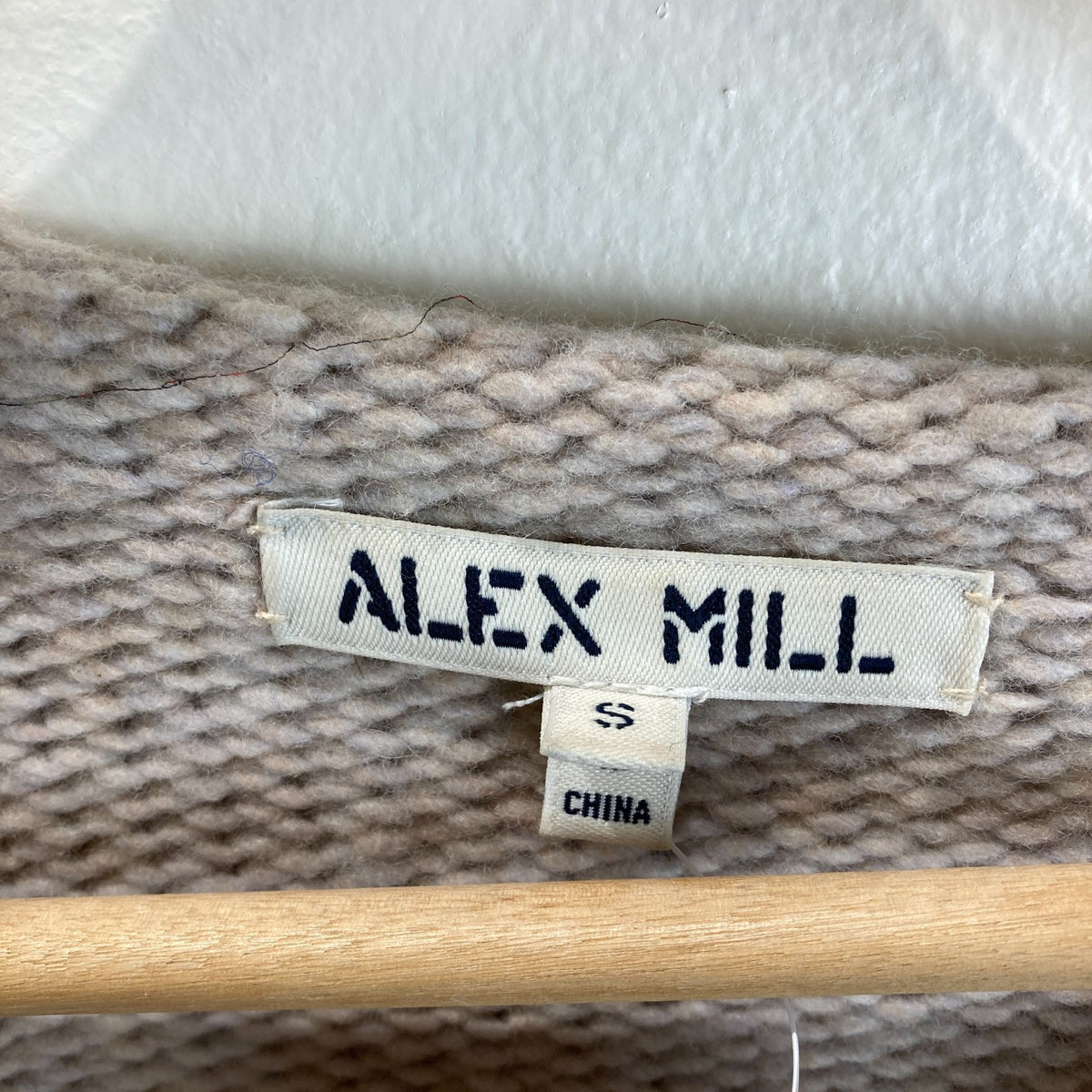 Alex Mill Tan Rolled Crew Neck Extrafine Merino Wool Sweater - Size S - 0606RO