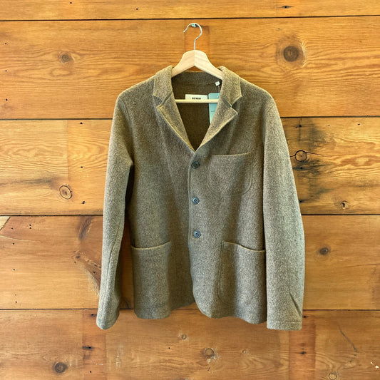 Buck Mason Brown Fleece Button Front Womens Jacket - Size S - 0726SG