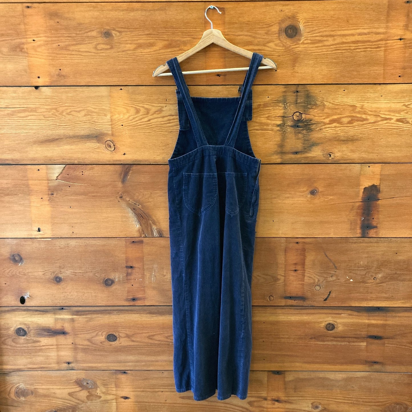 Lykke Wullf Navy Blue Corduroy Patch Pocket Overalls - Size S - 0312IG