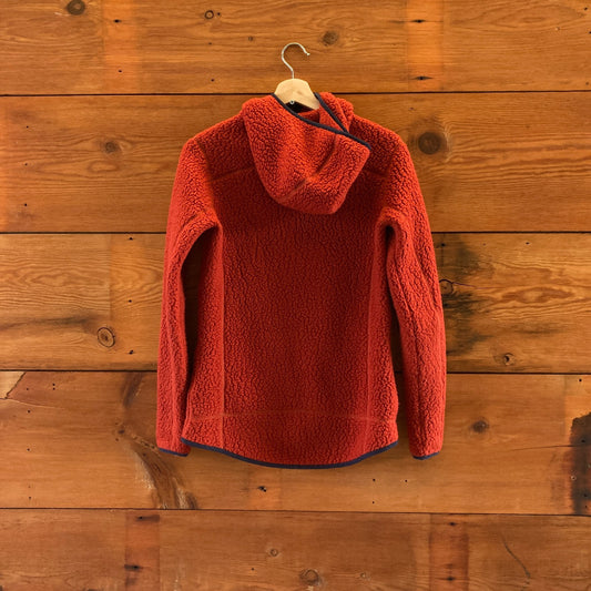 XS - Patagonia Red Hooded Full Zip Retro Pile Fleece Womens Hoody Jacket 0312IG