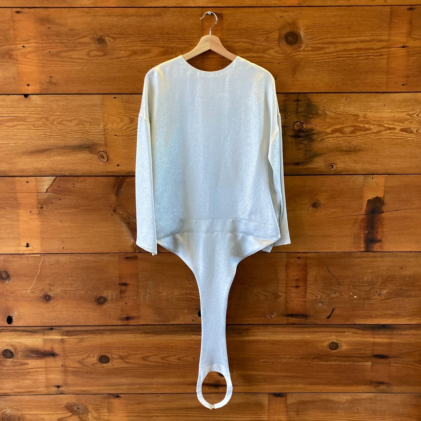 Valentino Garavani Silver Layered Crepe Shirt Top - Size 38 / M - NEW - 0924GC