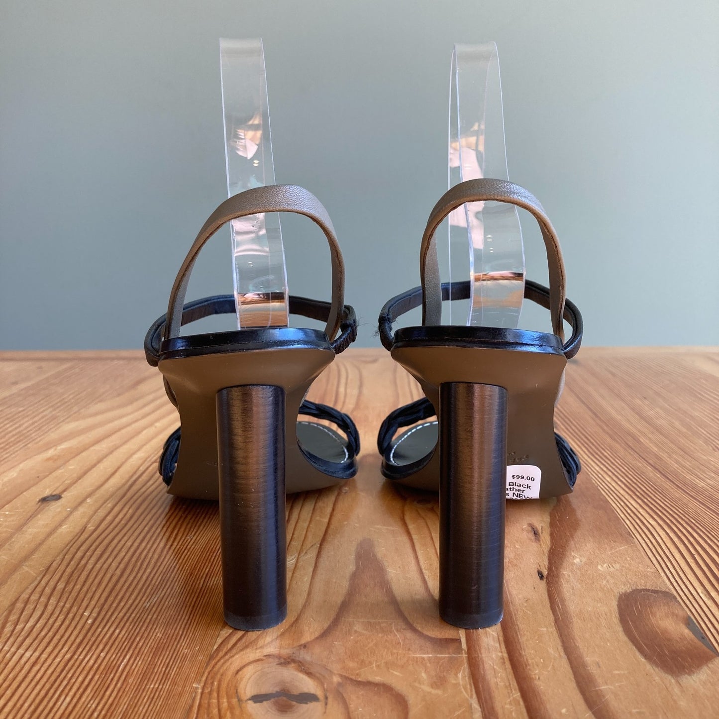 Rag & Bone Black Braided Leather Heels Sandals NEW 0816TB - Size 38/7.5 - 0816TB