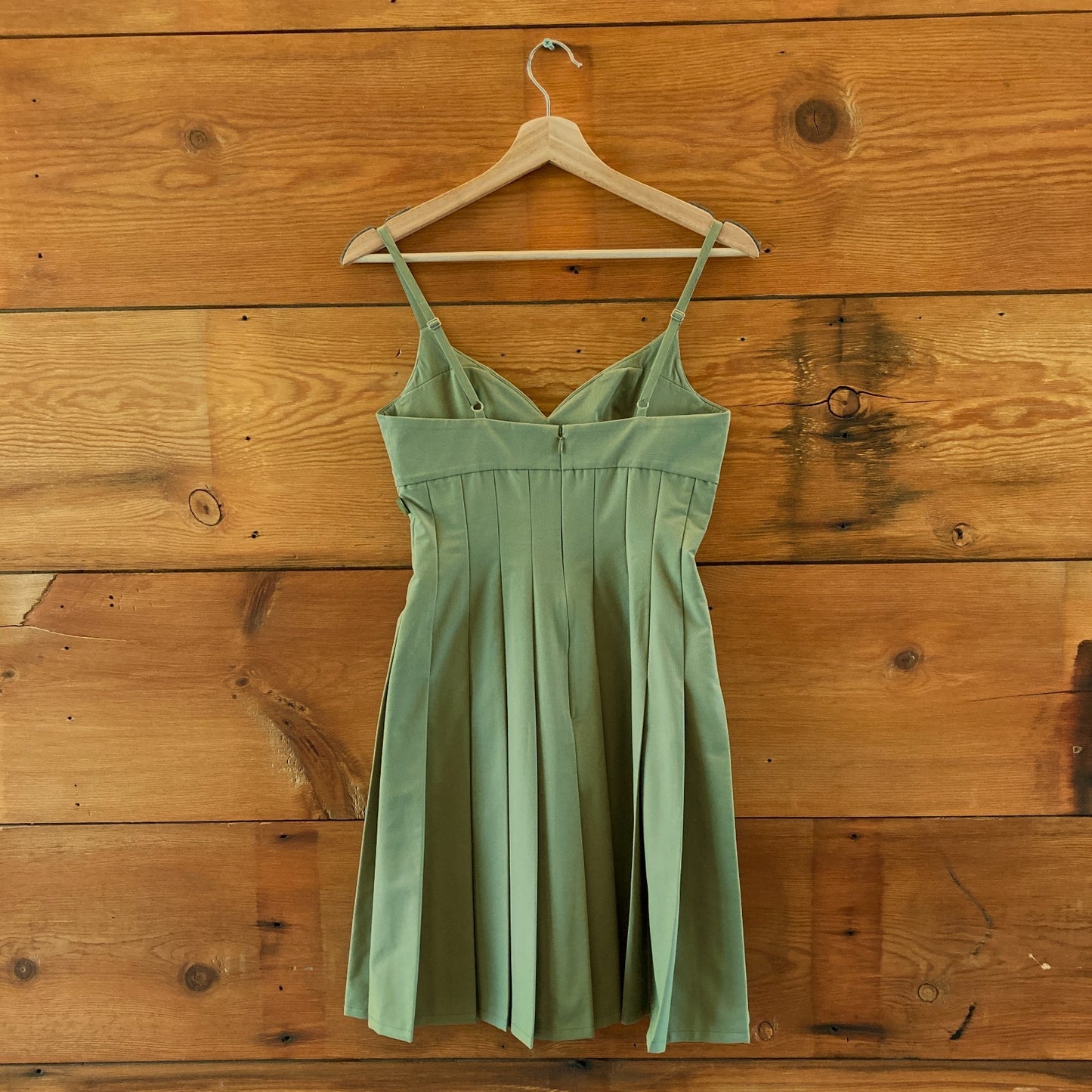 Heaven Marc Jacobs Military Green Pleated Mini Dress - Size XS - 1030SF