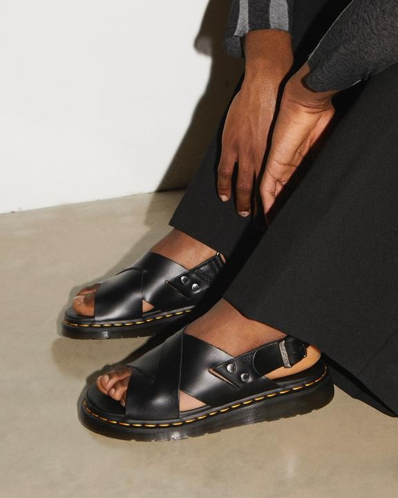 Dr. Martens Black Leather Zane Slingback Sandals w/ Box - Size 7  - 0425SV