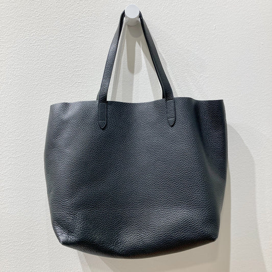 Cuyana $1958 Black Pebbled Leather Large Classic Structured Tote Purse - 0916KJ