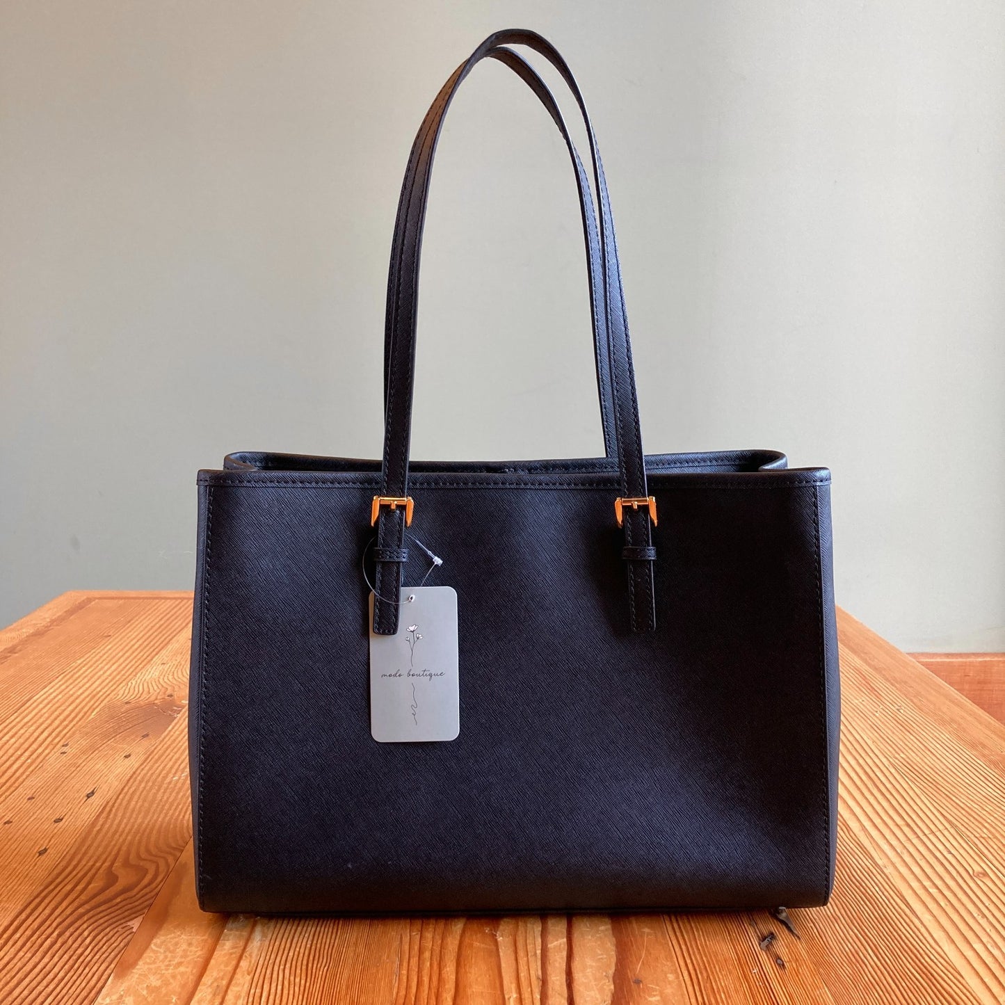 Michael Kors Black Jet Set Travel Tote Bag Shoulder Purse - 0210AM