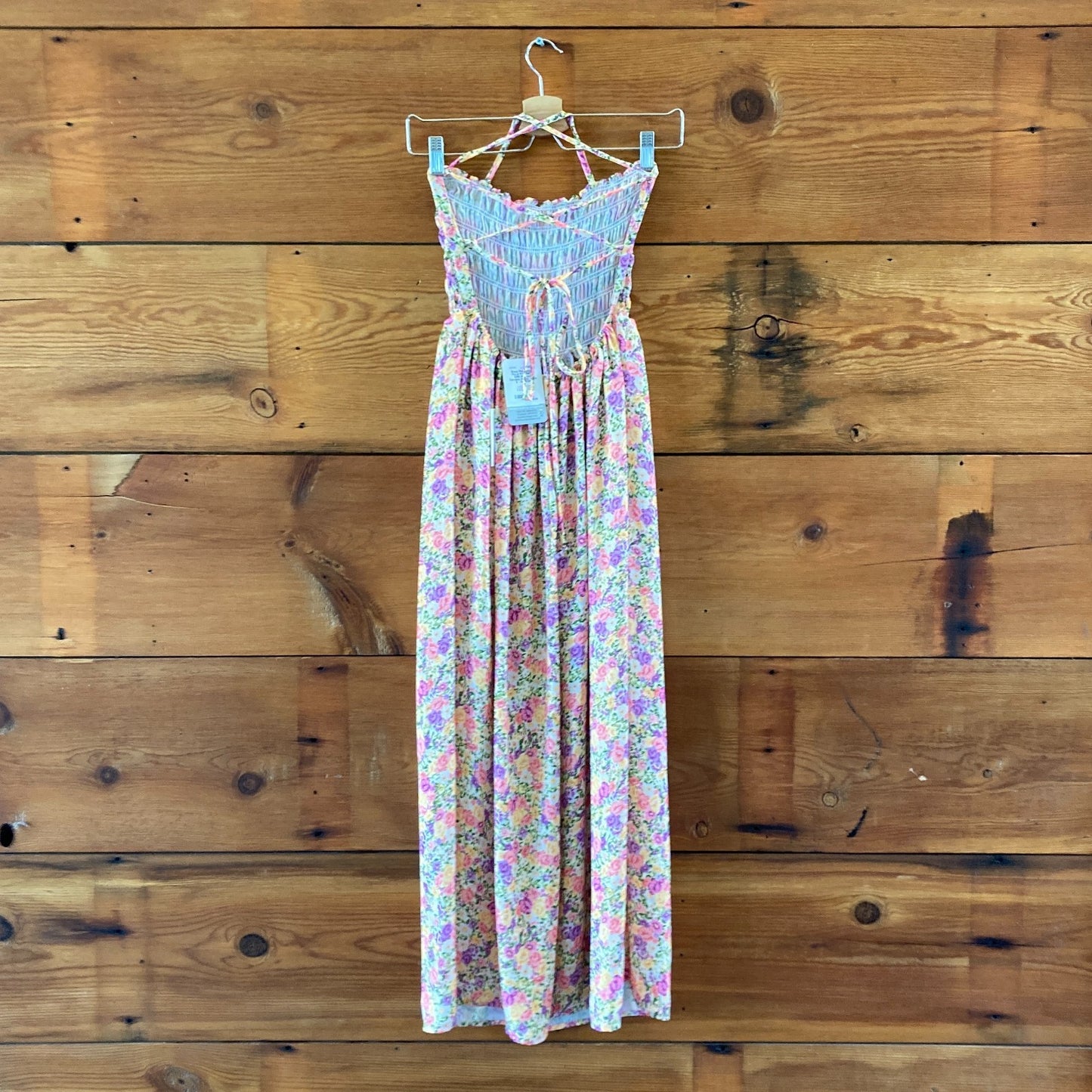 Resa PInk Purple Floral Print NEW $189 Strappy Caroline Dress - Size S - 0426CR