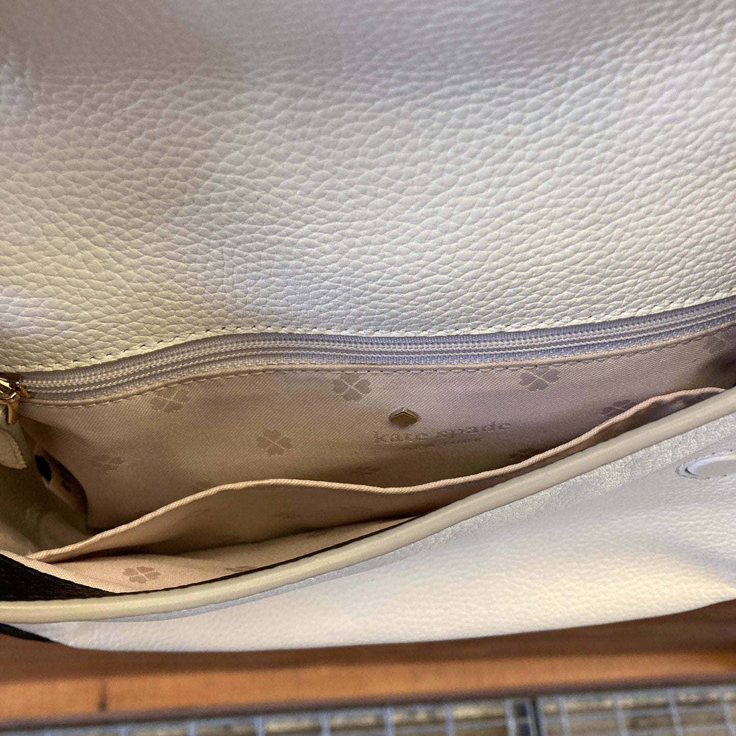 Kate Spade Tri Tone Run Around Large Flap Crossbody Purse Bag - 0620TO