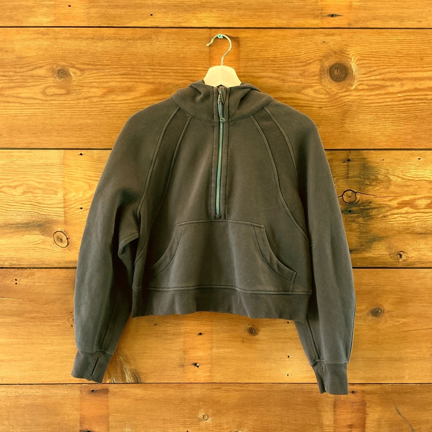 Lululemon Brown Cropped Hooded Half Zip Scuba Sweatshirt - Size XS / S - 0720LP