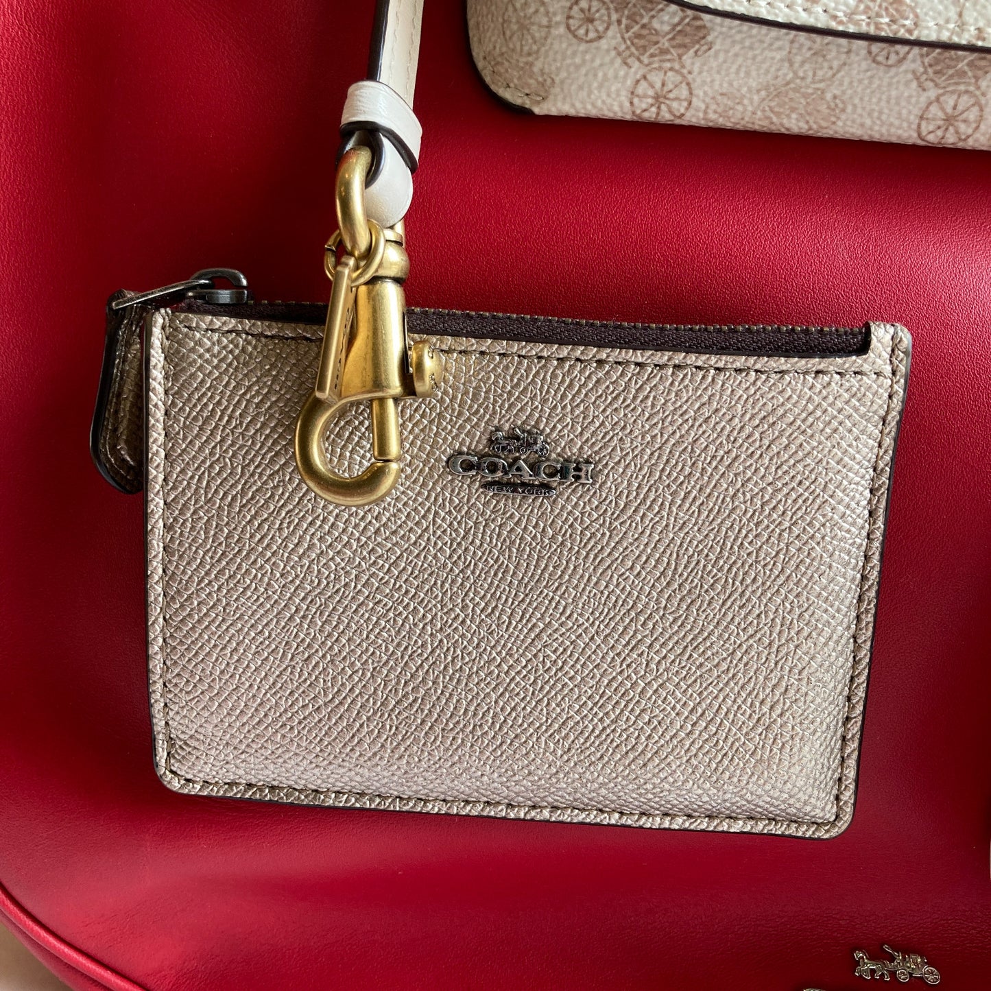 Coach NEW Red Leather Nomad Hobo Shoulder Bag Purse - 0731LR