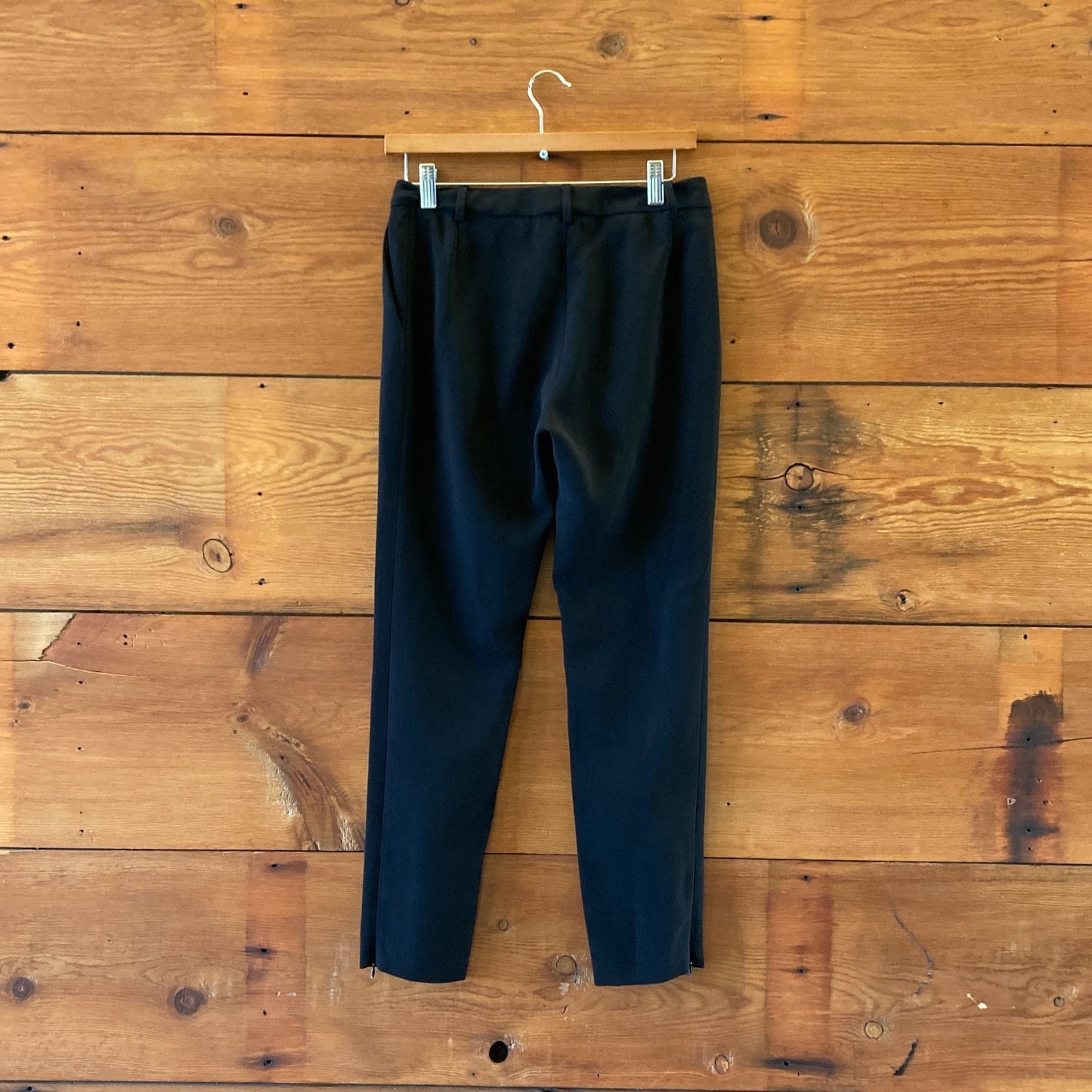 36 / S - Altuzarra Black Flat Front Cigarette Leg Ankle Crop Trouser Pant 0508DK