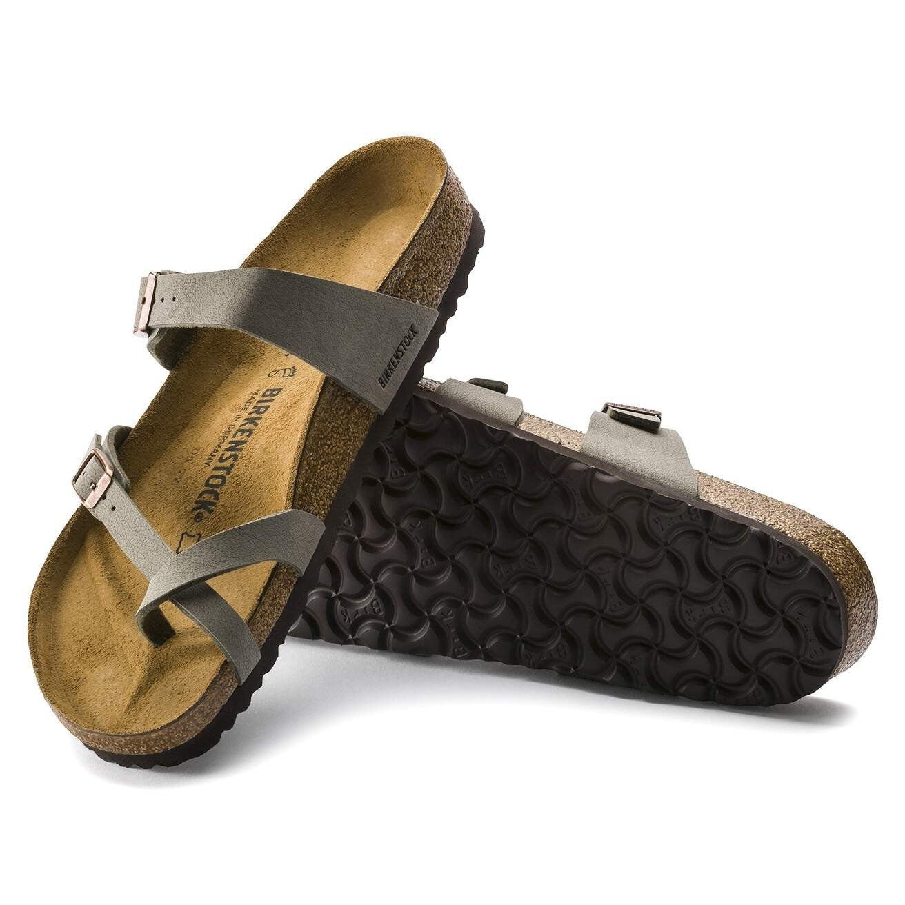 42 / 11 - Birkenstock Stone Gray Leather Mayari Sandals New w/ Box 0803NF