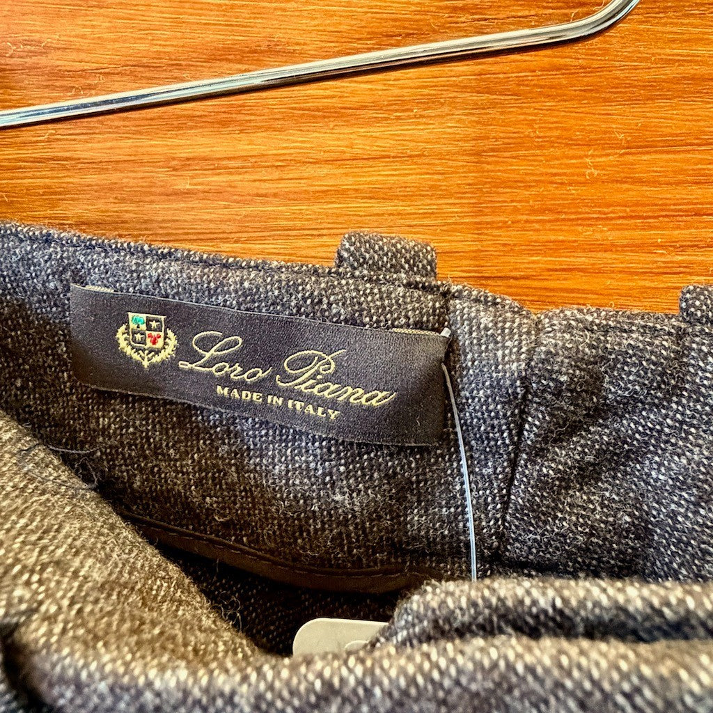 Loro Piana Brown Virgin Wool Cashmere Blend Trouser Pants - Sz 46 / 10 - 0405MR