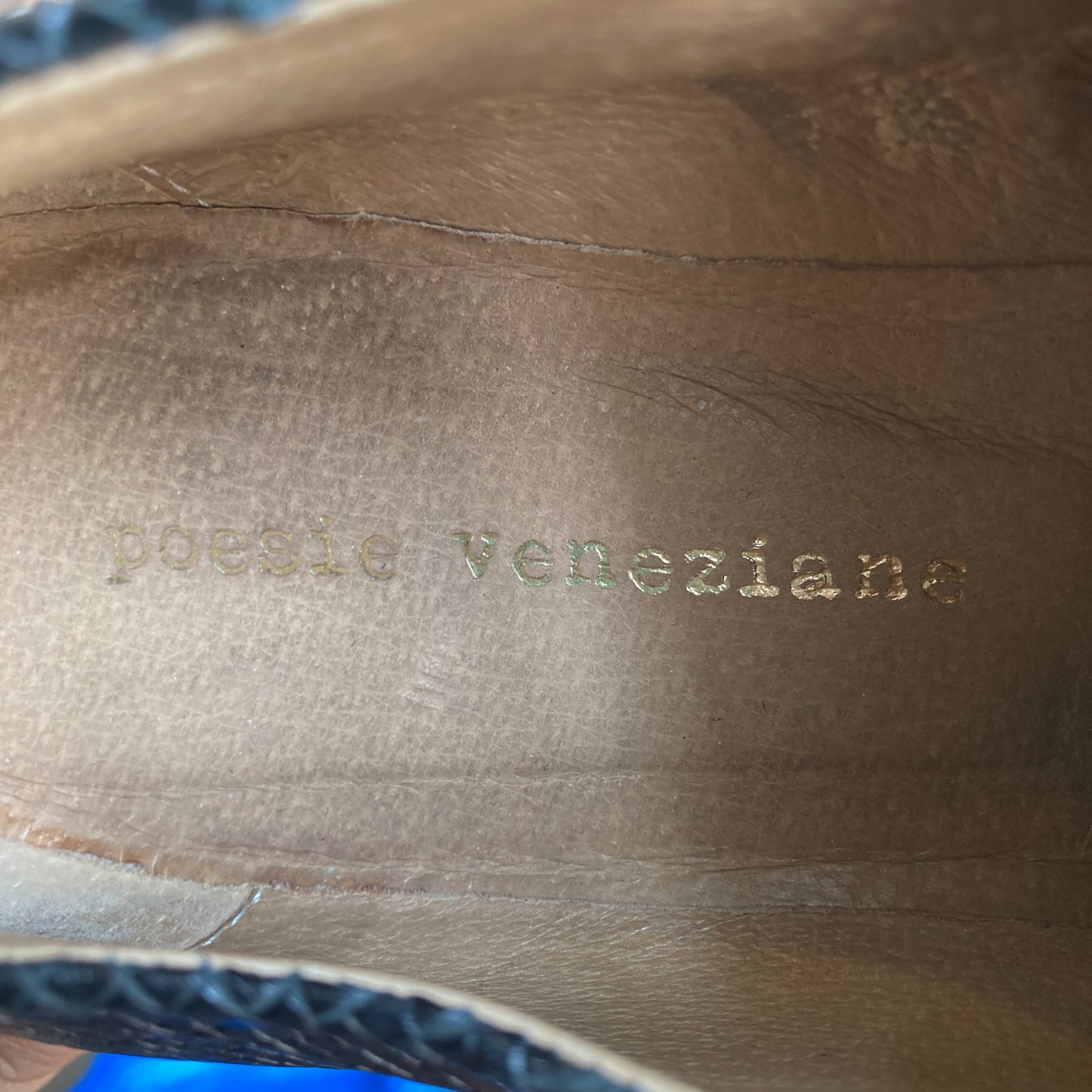 Poesie Veneziane Black Italian Leather Slip-On Shoes - Size 37 / 6.5 - 0813CP